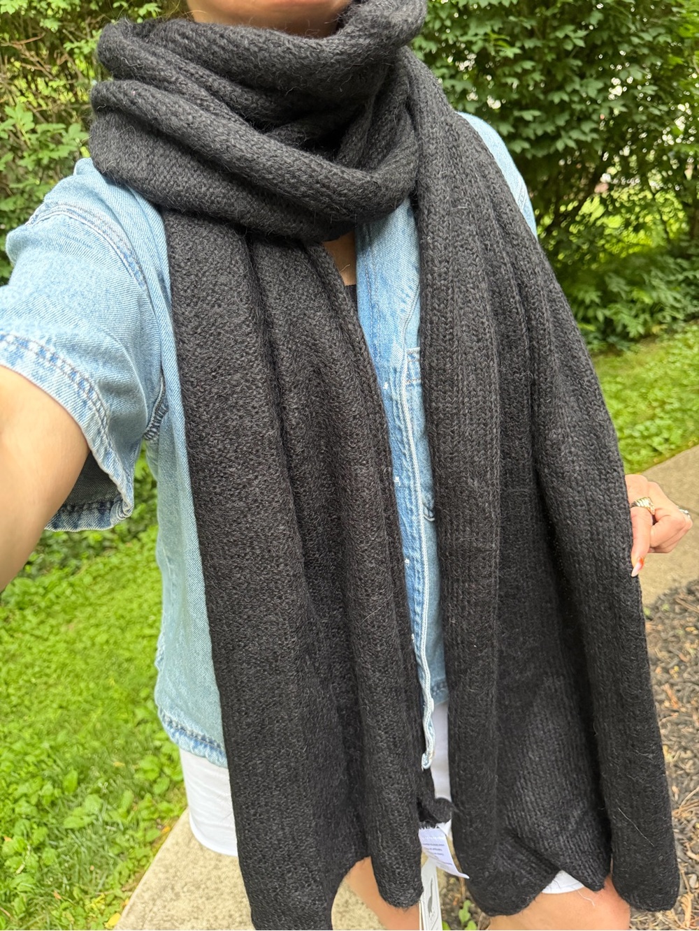 NWT Alpaca Long Scarf-Shawl